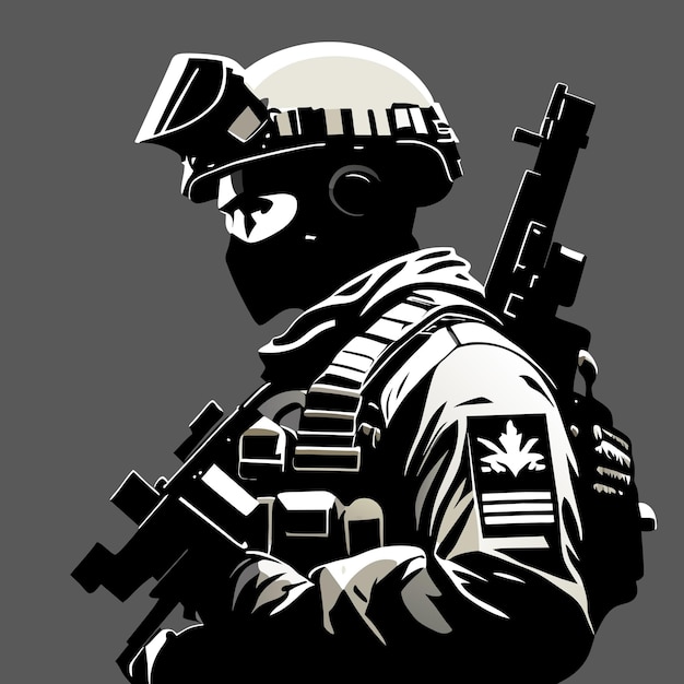 Premium Vector | Soldier vector illustration