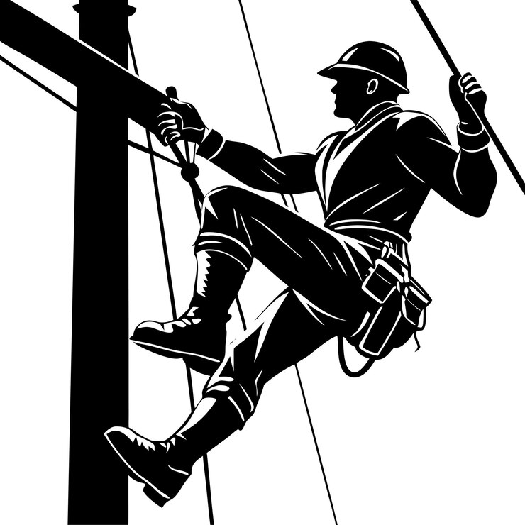 Vector a soldier with a sword on his chest is hanging on a rope