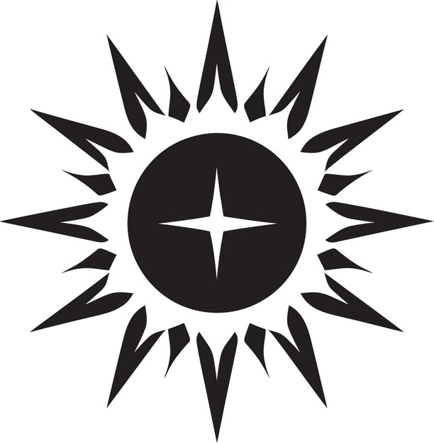 Soleil Symbol Sun Emblem Design Glowing Globe Sun Symbol