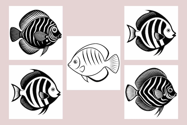 solidblackoutlinediscusanimal vector