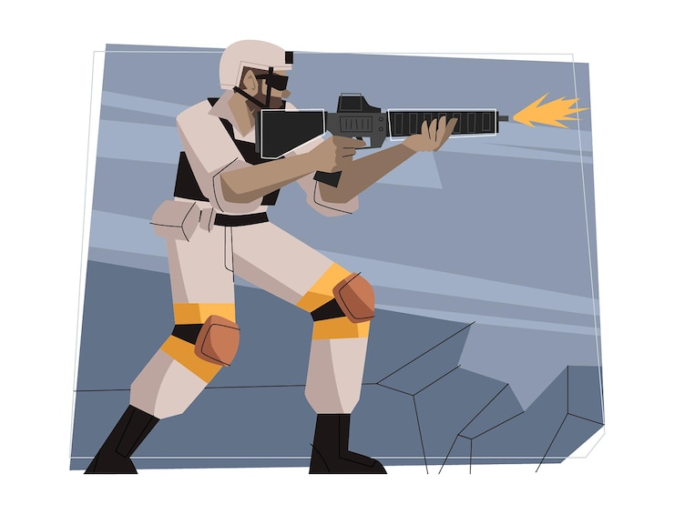 Vector solider vector illustration