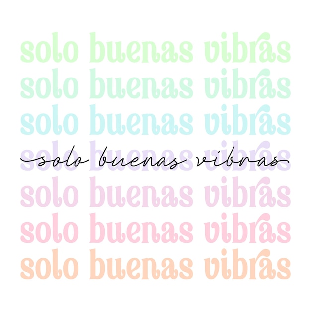 Solo buenas vibras Spaanse vertaling Goede vibes alleen schattig pastelroze esthetisch modern trendy