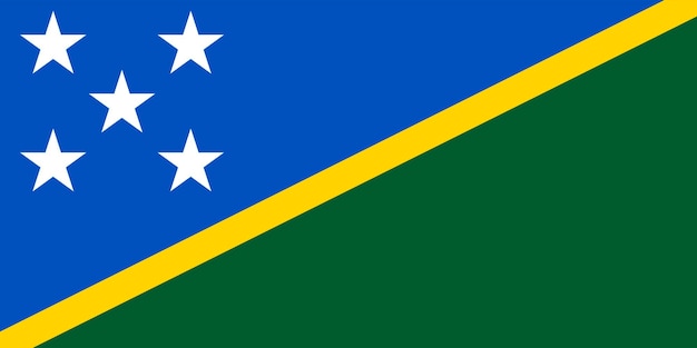 Vector solomon islands flag official colors and proportion vector illustration