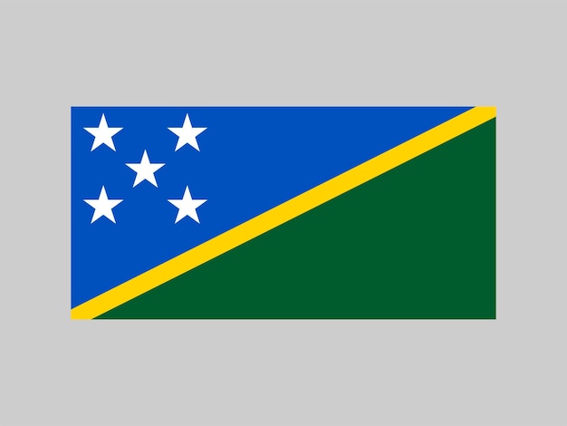 Solomon Islands flag official colors and proportion Vector illustration