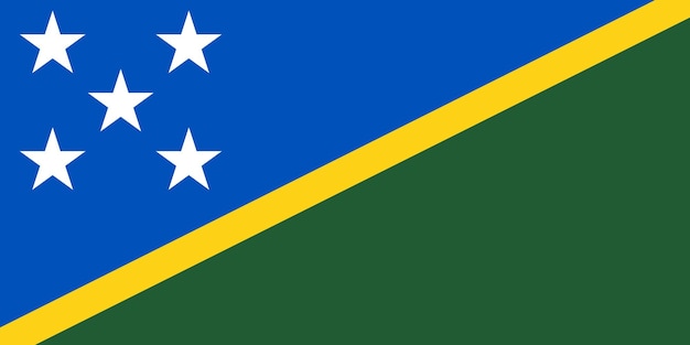 Solomon Islands flag simple illustration for independence day or election