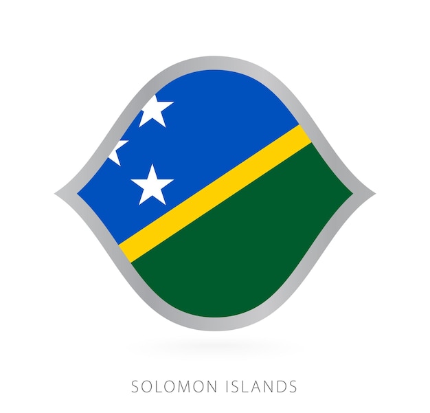 国際バスケットボール大会のスタイルでソロモン諸島代表チームの旗