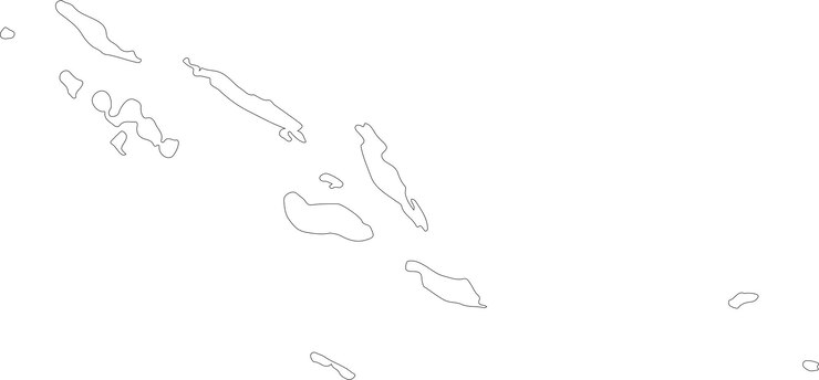 Vector solomon islands outline map