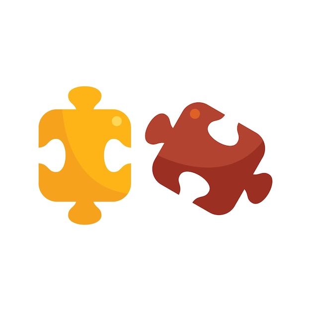 solution puzzle icon flat vector creative business work challenge isolated