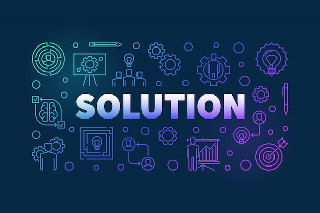 Solution vector colored banner