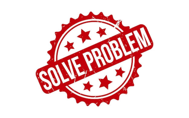 Solve Problem Rubber Stamp Seal Vector