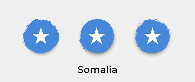 Векторная иллюстрация гранж-пузырей флага сомали