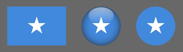 Somalia Flag Set Collection Vector