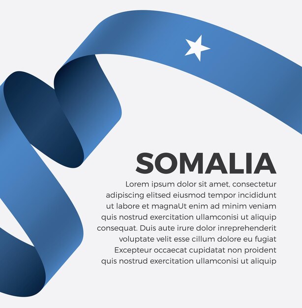 Somalia ribbon flag vector illustration on a white background premium vector