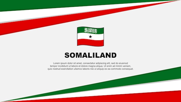 Флаг Сомалиленда Абстрактный Фон Дизайн Шаблона День Независимости Сомалиленда Баннер Мультфильм Векторная Иллюстрация Дизайн Сомалиленда