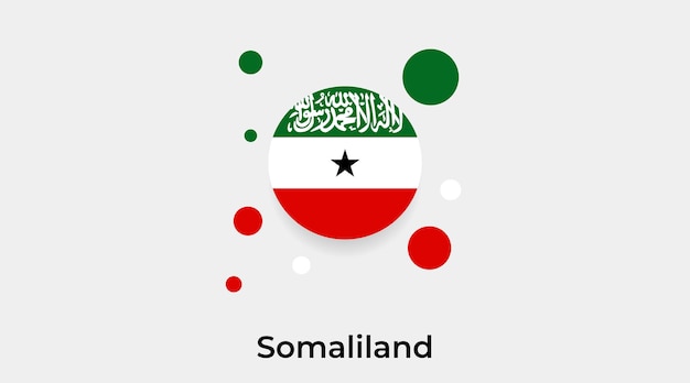Векторная иллюстрация значка круга флага Сомалиленда