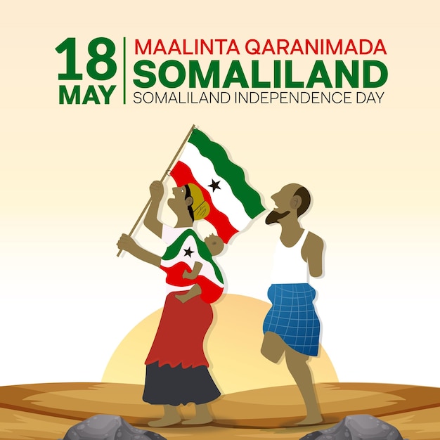 Vettore concetto della giornata nazionale del somaliland