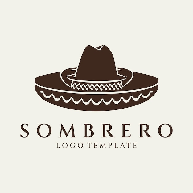 Sombrero Mexicaanse hoed logo ontwerp vectorillustratie