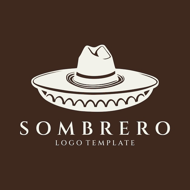 Sombrero mexican hat logo design vector illustration