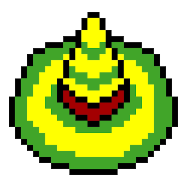 Sombrero mexico hat in pixel art