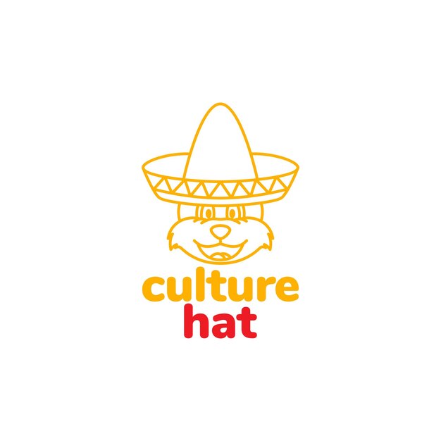 Sombrero with rabbit logo design