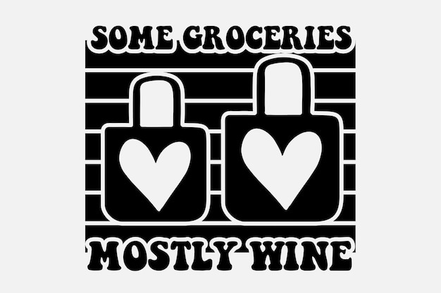 Some grocerys mostly wine - black and white