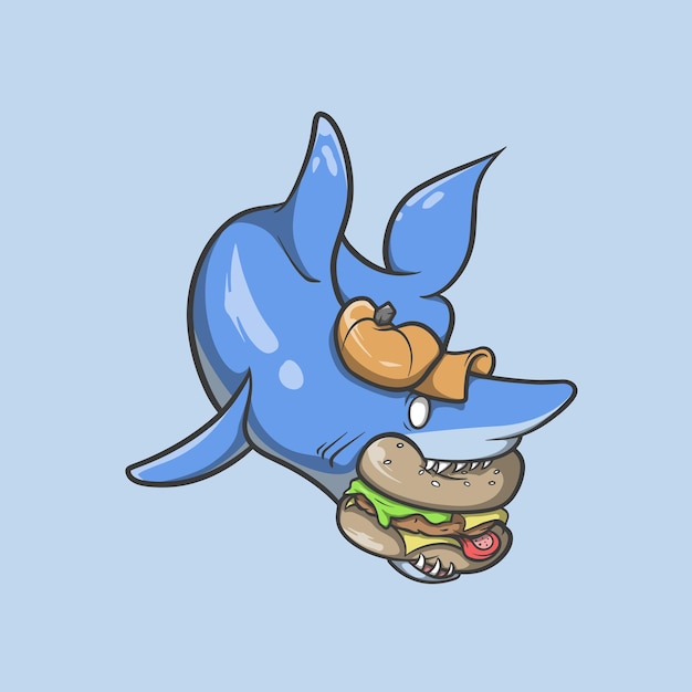 Vector some of shark character with natural pose and human type pose