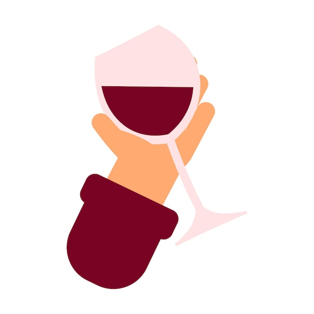 Sommelier Holds Glass Red Wine French Winemaking