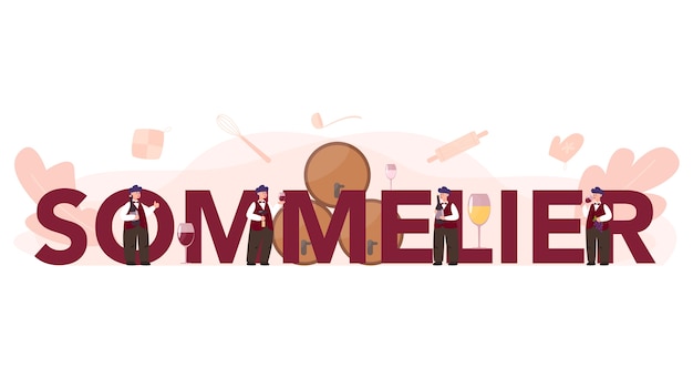 Sommelier typographic header concept