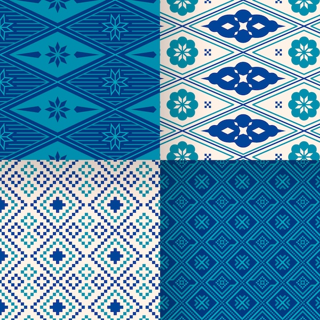 Collezione di pattern songket