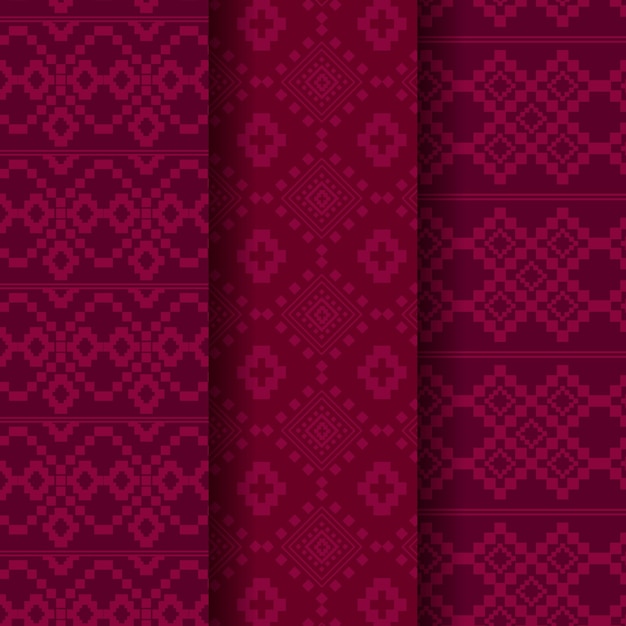 Коллекция шаблонов песен songket