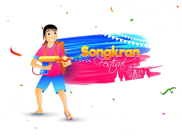 Celebrazione del festival di songkran.