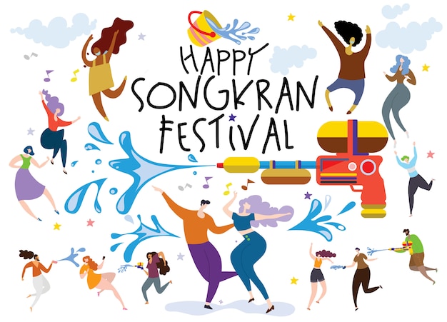 Songkran festival concept