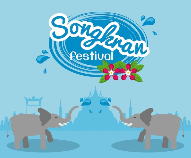 Songkran festival design