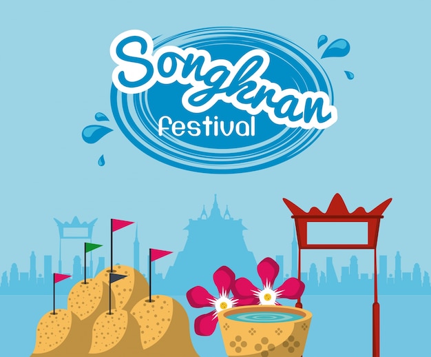 Design del festival di songkran