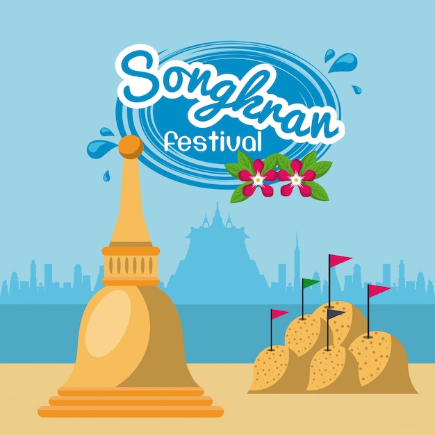 Songkran festivalontwerp