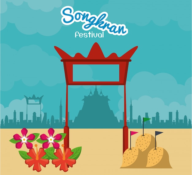 Songkran festivalontwerp