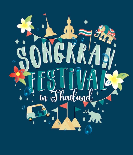 Songkranfestival in thailand in april