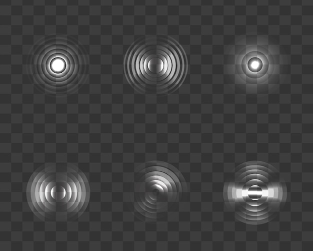 Vector sonic resonance. sonar waves set