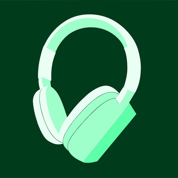 sony headphones vector illustration flat 2