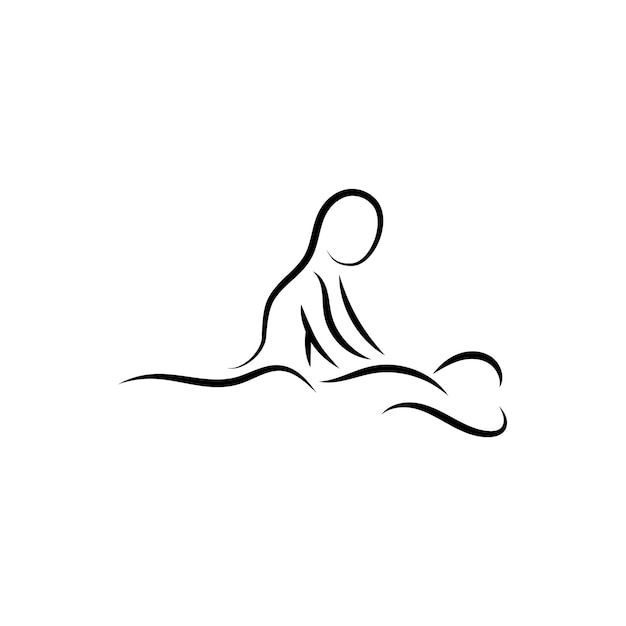Logo del massaggio corporeo rilassante