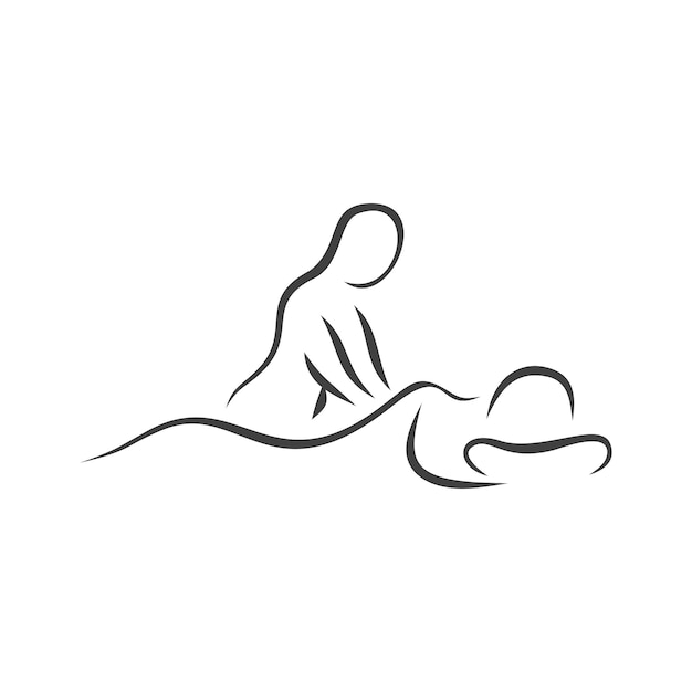 Vector soothing body massage logo