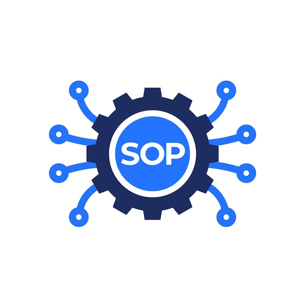 Sop icon with a gear