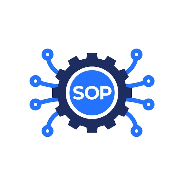 기어가 있는 SOP 아이콘