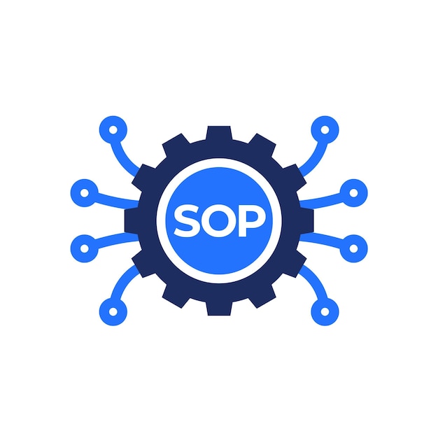 SOP icon with a gear