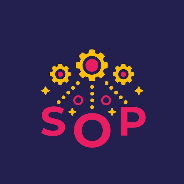 SOP 표준 운영 절차 벡터