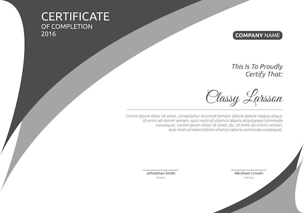 Vector sophisticated certificate achievement diploma template design