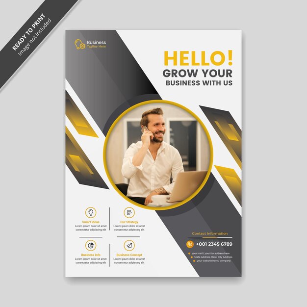 Sophisticated Corporate Flyer Design Editable Template with Professional Layout