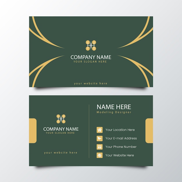 Vector sophisticated corporate identity card design