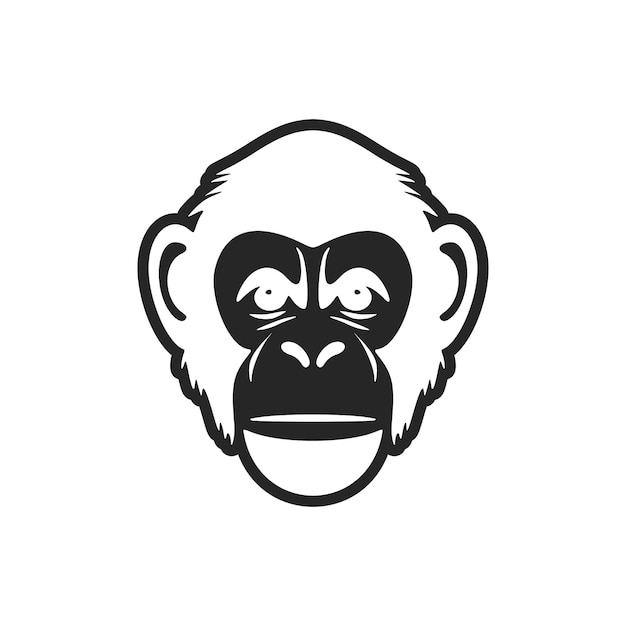 A sophisticated monochrome monkey logo for your brand