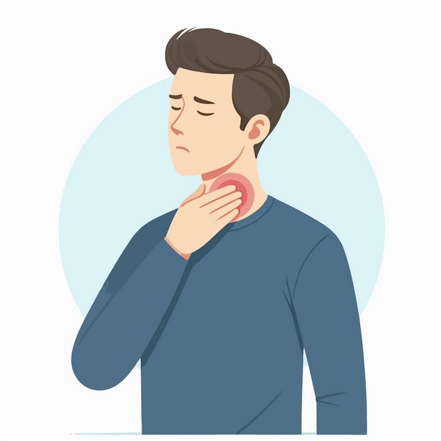 Vector sore throat illustration